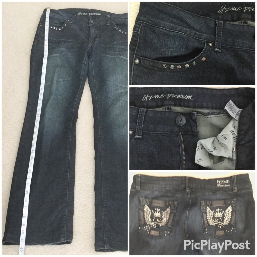 ITZME Women’s Black Jeans, SZ.15, Preowned